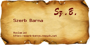 Szerb Barna névjegykártya